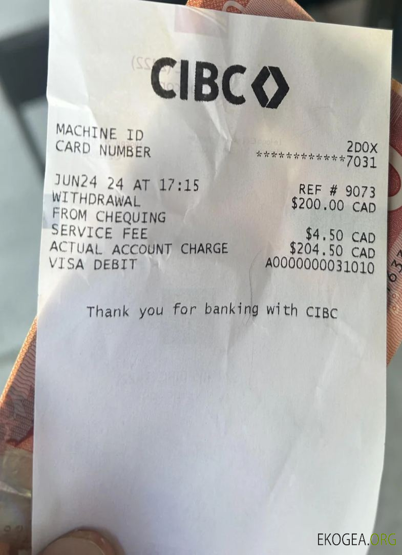 Chèque de paiement de la banque CIBC du Canada